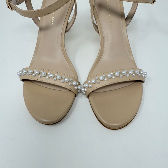 New Stuart Weitzman Dancer Pearl Sandal Nude Sz 6 - Picture 9 of 12